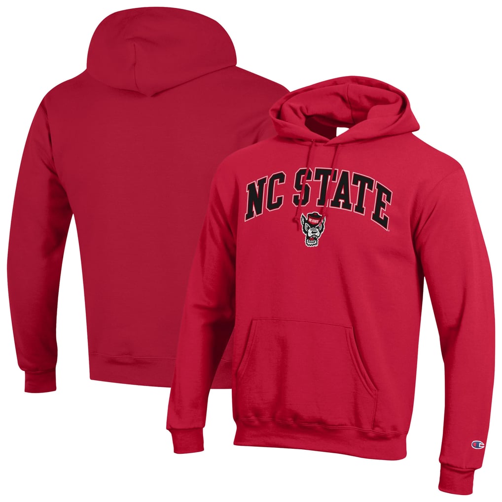  NC State Wolfpack Champion Arched Logo Fleece Pullover Hoodie - Scarlet